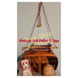 Charming Vintage Crib Roller & Classic Toys Set