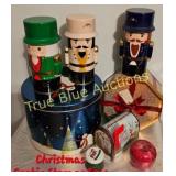 Festive Christmas Cookie Storage Tins - Vintage Nu