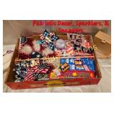 Festive Patriotic Celebration Kit: Decor, Sparkler