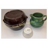 Vintage Ceramic Cookware Set with Pitcher and Bowl