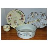 Vintage Floral Dinnerware Set Including Plates, Bo