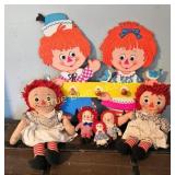 Charming Vintage Raggedy Ann Doll Collection with