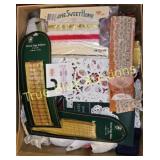 Assorted Craft Ribbons and Trims in Storage Box