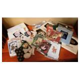 Assorted Crafting Supplies Including Patterns and