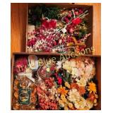 Assorted Artificial Flowers and Decorative Floral