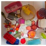 Assorted Vintage Plastic Kitchenware and Storage C