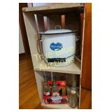 Vintage Whitestone Enamelware Beverage Set with Cl