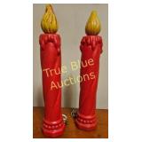 Vintage Red Candle Lamps - Unique Home Decor