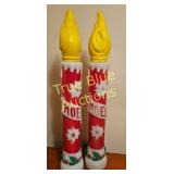 Vintage Holiday Candle Decorations - Festive Noel