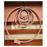 Set of Five Wooden Embroidery Hoops with Metal Fas