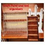 Craft Paint and Tool Organizers Set with Clear and