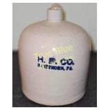 Antique H.P. Co. Stoneware Jug from Hawthorn, Penn