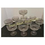 Elegant Vintage Crystal Champagne Coupes - Set of