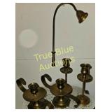 Elegant Vintage Brass Candle Holders Set with Uniq