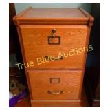 Vintage Oak Filing Cabinet - Elegant Storage Solut
