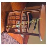 Charming Vintage Wooden Side Table with Elegant De