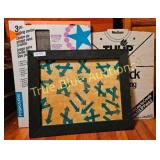Vintage Crafting Supplies and Decorative Frame Lot