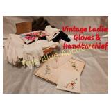 Elegant Vintage Ladies Gloves and Handkerchiefs Co