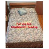 Charming Full Size Bed with Floral Bedding - Perfe