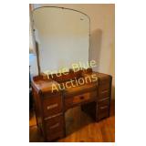 Elegant Vintage Art Deco Vanity with Mirror - Time