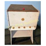 Charming Vintage Handcrafted Wooden Storage Chest