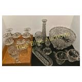 Collection of Cut Crystal Glassware and Decorative