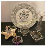 25th Anniversary Decorative Plate and Figurines Se