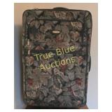 Vintage Floral Print Luggage Set with Matching Tra