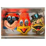 Vintage Cartoon Character Masks - Yogi Bear, Fogho