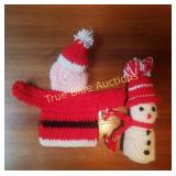 Set of Vintage Green and Clear Glass Bowls and Cup