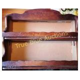 Wooden Spice Rack with Two Shelves and Engraved La