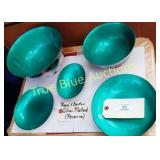 Reed & Barton Silver Plated Bowls Set with Green I