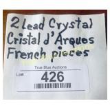 Pair of Lead Crystal Vases by Cristal d