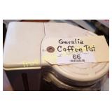Gevalia Coffee Pot with Auction Tag and Lot Number