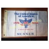 American Bicentennial Banner and Men
