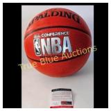 Signed NBA Basketball with  Autographs, C. of A