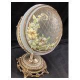HAND CARVED DECORATIVE OSTRICH EGG SHELL,