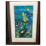JACK Hï¿½RNER SIGNED ABSTRACT ART, FRAMED