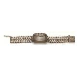 WW2 STERLING SILVER PILOT ID BRACELET, LLOYD M.
