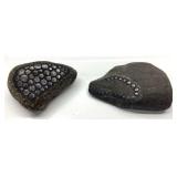 2 BORJE SKOHG STONE ABSTRACT SILVER ART SIGNED