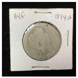 1894-s Barber Half Dollar, 90% Silver