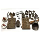 RARE ANTON REICHE SANTA MOLD & VTG. PASTRY TOOLS
