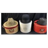 (3) 2 STETSON FEDORA HATS & LOCK & CO. HATTERS