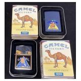 (2) ZIPPO JOE CAMEL LIGHTERS, JOE TRIANGLE &