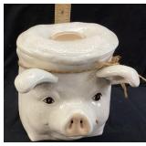 VTG. PATS CRITTERS PIG COOKIE JAR, MONTGOMERY,