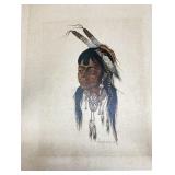 1968 WOODY CRUMBO SIGNED PRINT, YOUNG BRAVE