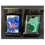 (2) ZIPPO SALEM CIGARETTES LIGHTERS, GREEN