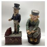 2 Vtg. Coin Banks Uncle Sam & Dutch Boy