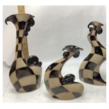 3 Piece Batton Clayworks Pottery Squiggle Black