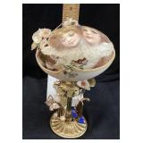 HAND CARVED DECORATIVE OSTRICH EGG SHELL, HAND